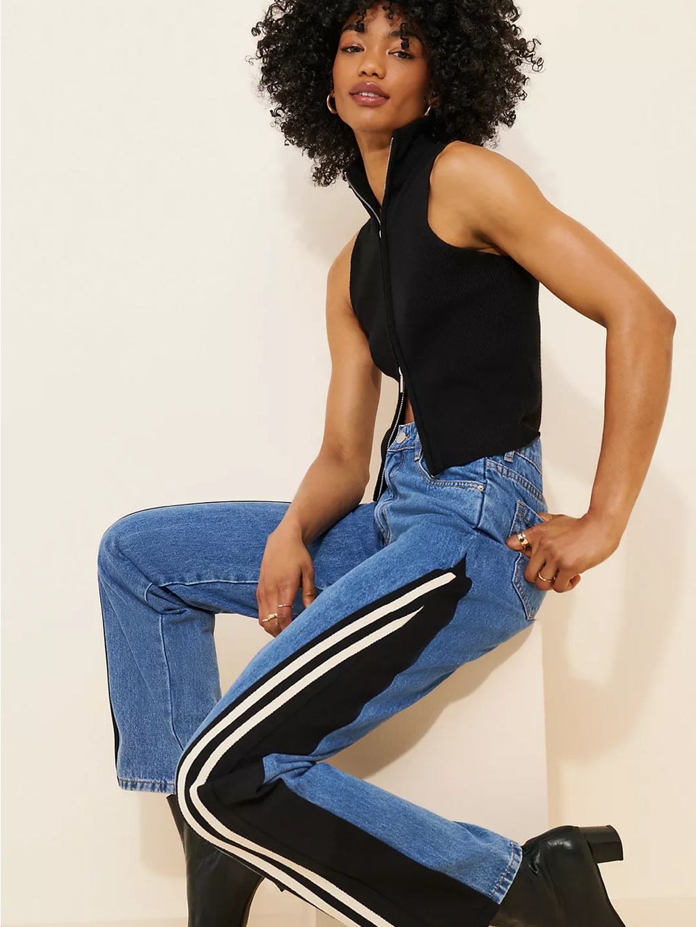 Dot and Lu Le Mans Wide Leg Jeans